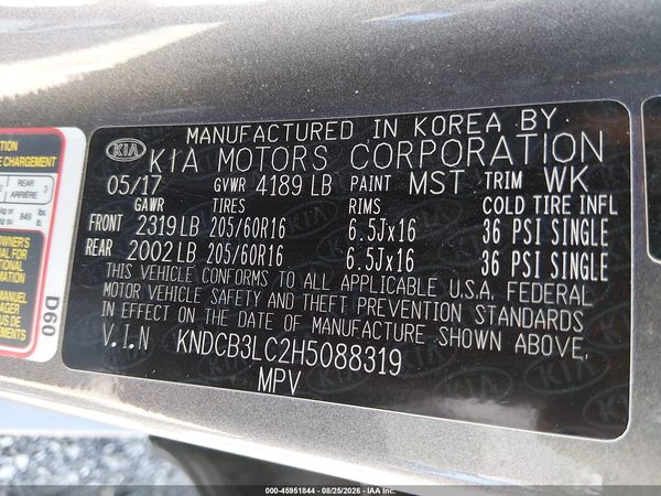 2017 KIA NIRO LX