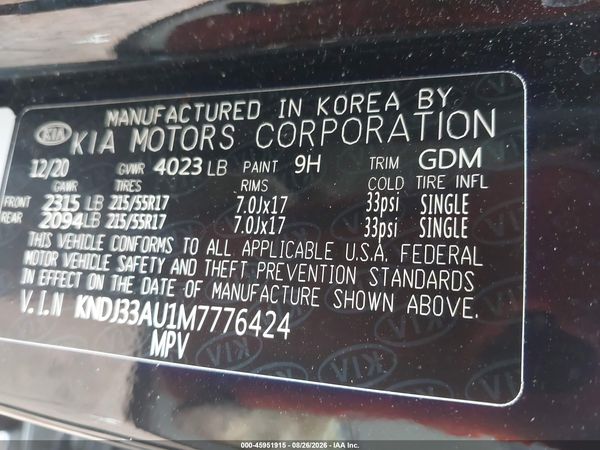 2021 KIA SOUL EX — I9