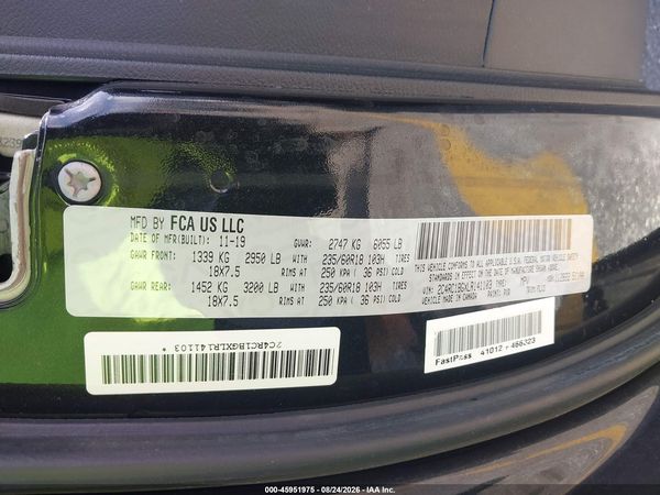 2020 CHRYSLER PACIFICA TOURING L
