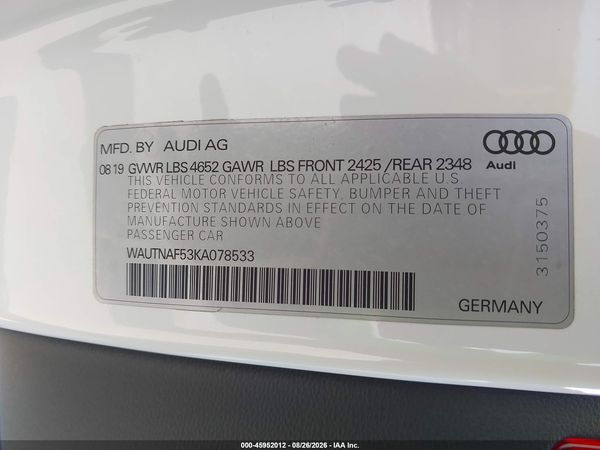 2019 AUDI A5 45 PREMIUM
