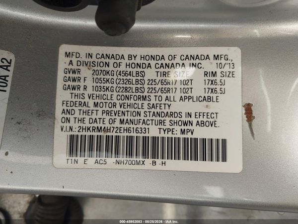 2014 HONDA CR-V EX-L — I9