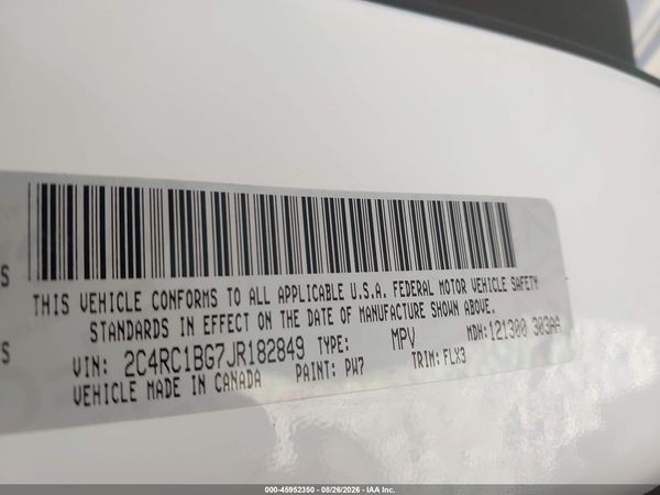 2018 CHRYSLER PACIFICA TOURING L