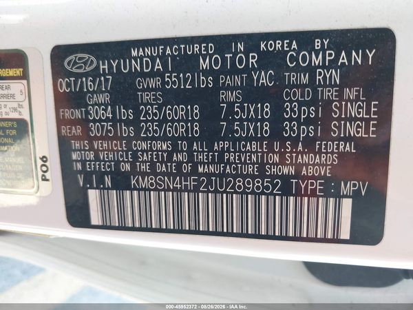2018 HYUNDAI SANTA FE SE