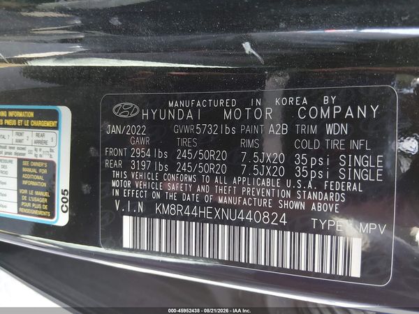 2022 HYUNDAI PALISADE SEL