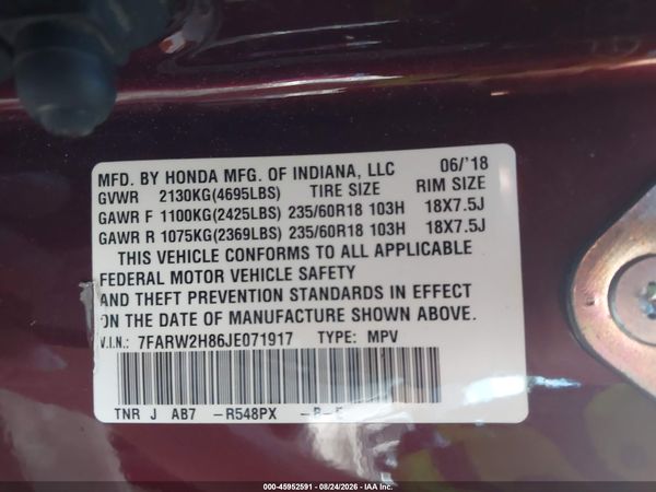 2018 HONDA CR-V EX-L/EX-L NAVI