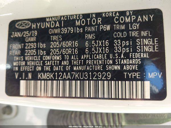 2019 HYUNDAI KONA SE