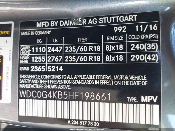 2017 MERCEDES-BENZ GLC 300 4MATIC