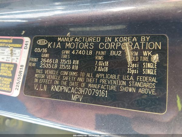 2017 KIA SPORTAGE EX — I9