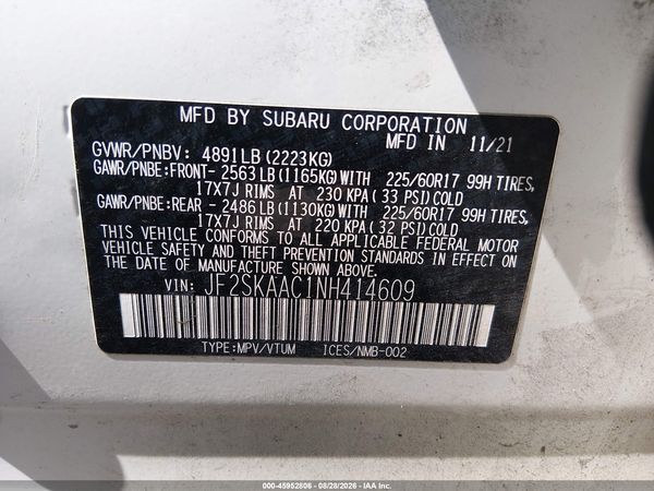 2022 SUBARU FORESTER Base