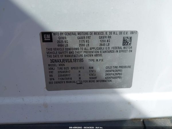 2018 CHEVROLET EQUINOX LT — I9