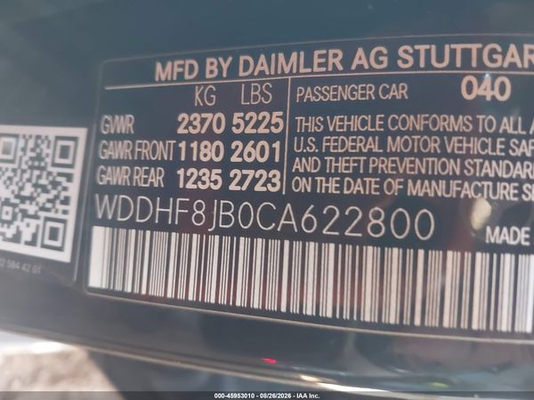 2012 MERCEDES-BENZ E 350 4MATIC — I9