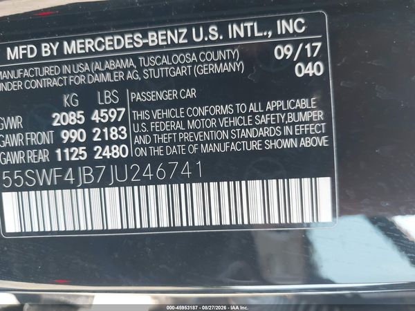 2018 MERCEDES-BENZ C 300 C300 — I9