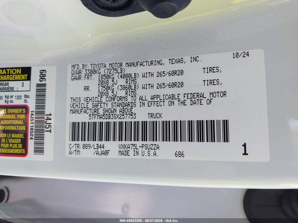 2025 TOYOTA TUNDRA 1794 EDITION — I9