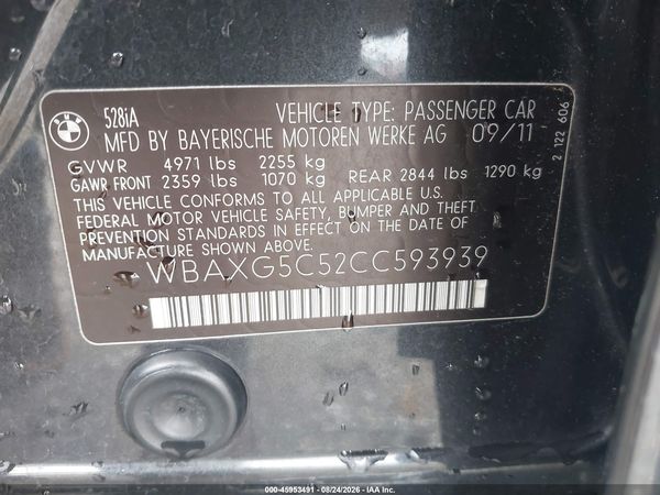 2012 BMW 528I — I9