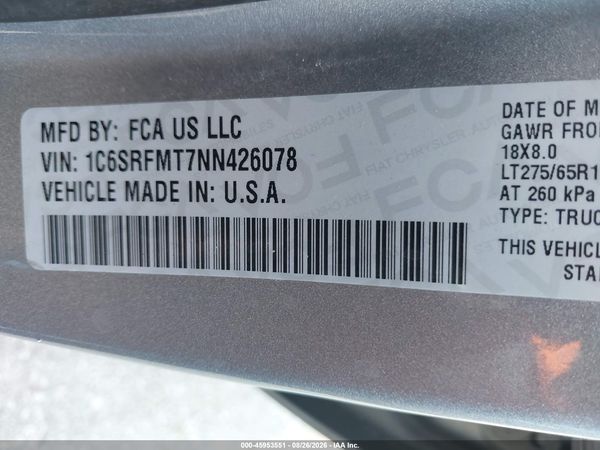 2022 RAM 1500 BIG HORN  4X4 6'4 BOX — I9