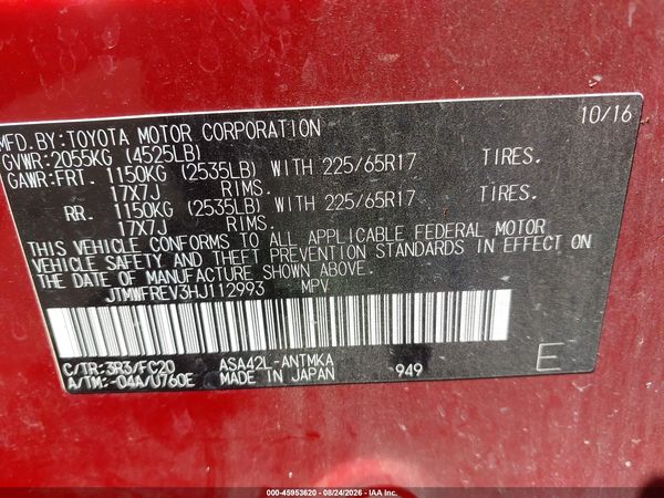 2017 TOYOTA RAV4 XLE