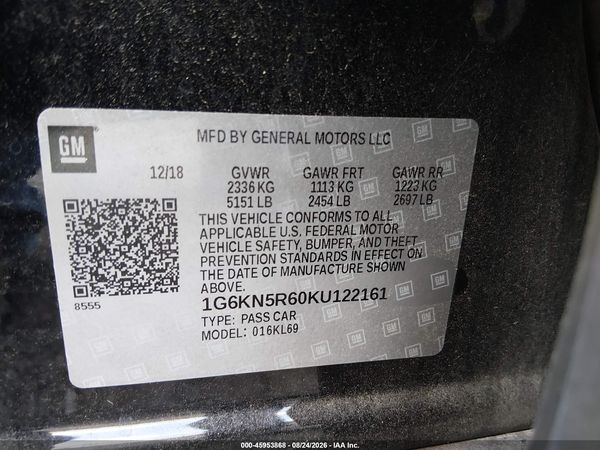 2019 CADILLAC CT6 SPORT — I9