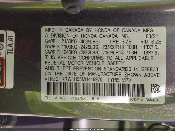 2021 HONDA CR-V 2WD EX