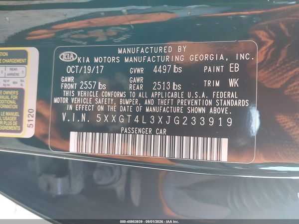 2018 KIA OPTIMA LX