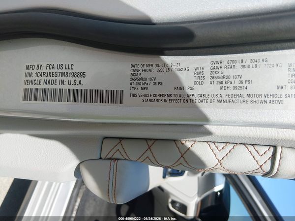 2021 JEEP GRAND CHEROKEE L SUMMIT 4X4