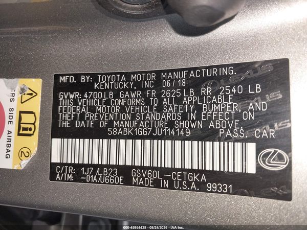 2018 LEXUS ES 350