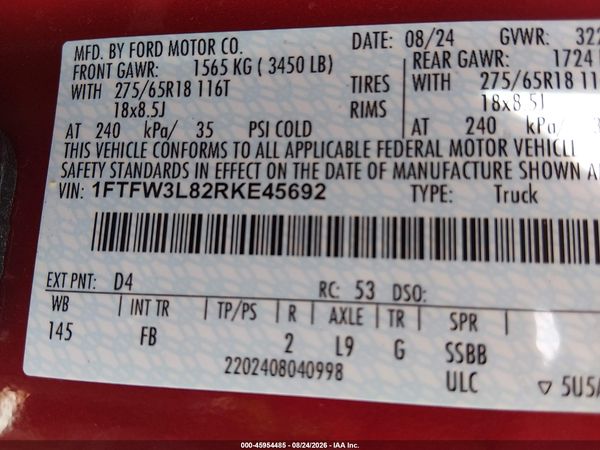 2024 FORD F-150 XLT — I9