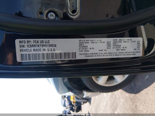 2024 RAM 1500 CLASSIC TRADESMAN  4X4 5'7 BOX — I9