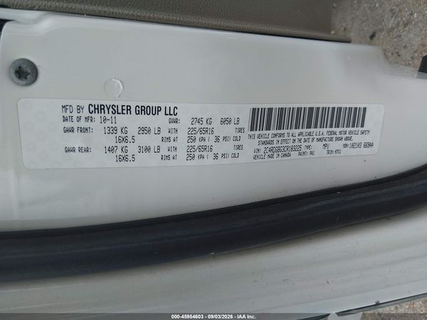 2012 DODGE GRAND CARAVAN SE/AVP — I9