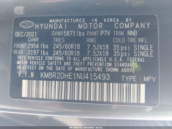 2022 HYUNDAI PALISADE SEL