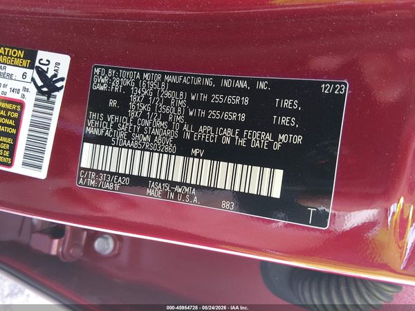 2024 TOYOTA GRAND HIGHLANDER XLE — I9