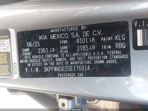 2025 KIA K4 GT-LINE
