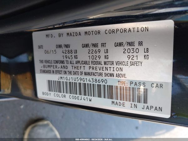 2016 MAZDA MAZDA6 I SPORT