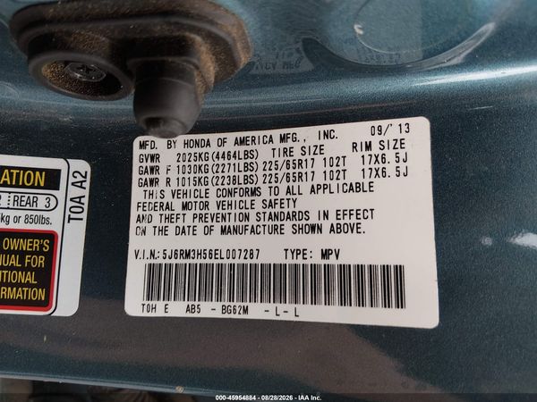 2014 HONDA CR-V EX — I9