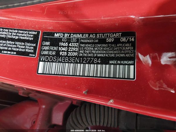 2014 MERCEDES-BENZ CLA 250 CLA250