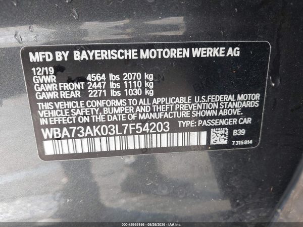 2020 BMW 228I GRAN COUPE XDRIVE — I9
