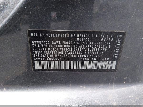 2019 VOLKSWAGEN JETTA 1.4T SEL — I9