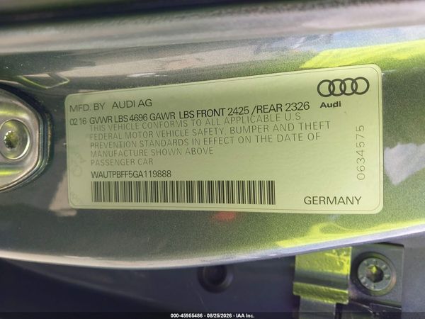 2016 AUDI A3 E-TRON 1.4T PREMIUM