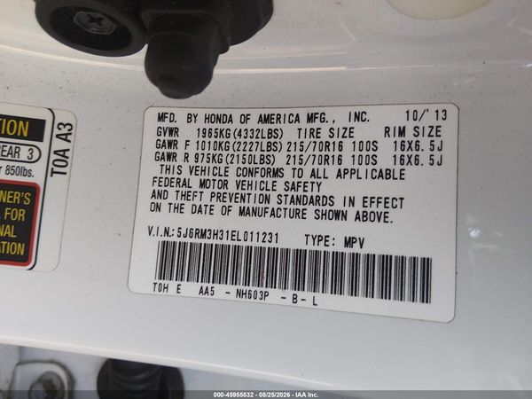 2014 HONDA CR-V LX