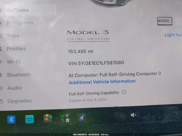 2020 TESLA MODEL 3