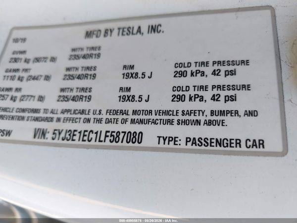 2020 TESLA MODEL 3