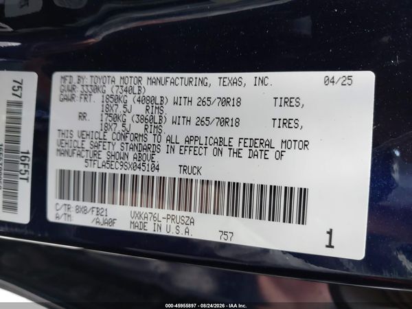 2025 TOYOTA TUNDRA SR5 — I9