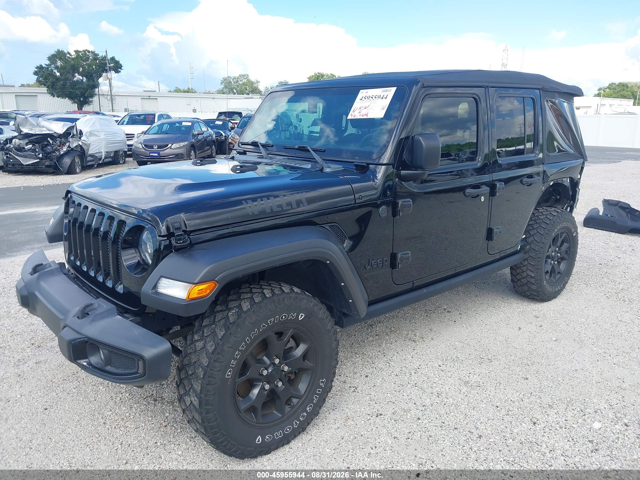 2023 JEEP WRANGLER 4-DOOR WILLYS 4X4 — I2