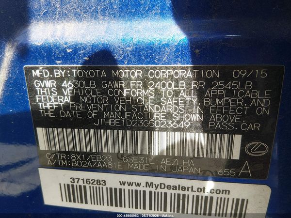 2016 LEXUS IS 350