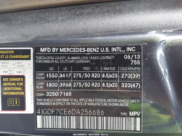 2013 MERCEDES-BENZ GL 450 4MATIC