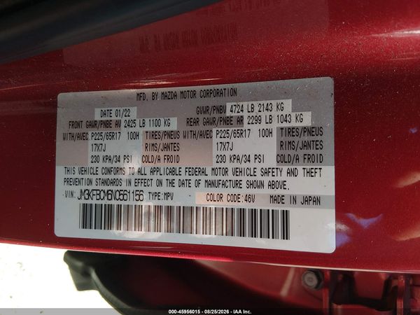 2022 MAZDA CX-5 2.5 S PREFERRED