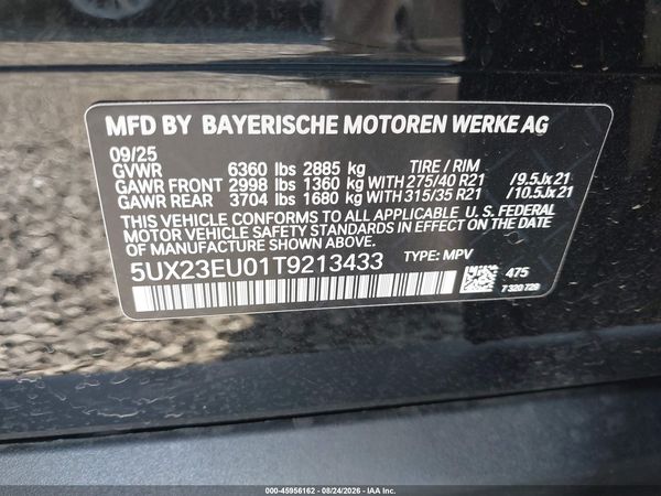 2026 BMW X5 XDRIVE40I — I9