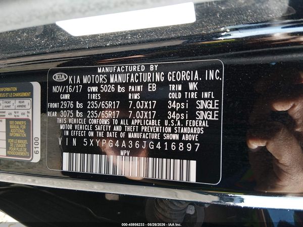 2018 KIA SORENTO 2.4L LX — I9