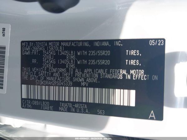 2023 TOYOTA HIGHLANDER LIMITED