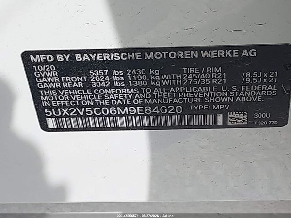 2021 BMW X4 M40I — I9