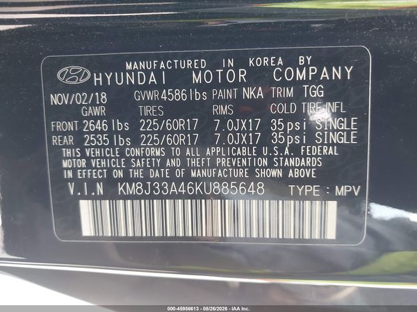 2019 HYUNDAI TUCSON VALUE — I9